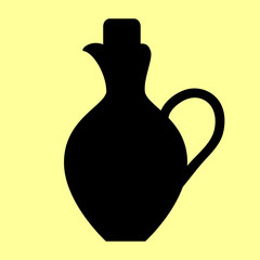 Amphora sign. Flat style icon