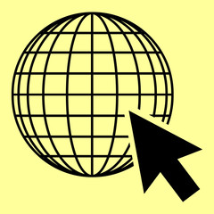 Earth Globe with coursor