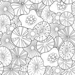 Fototapeta na wymiar Abstract hand drawn seamless pattern. Vector doodle background.