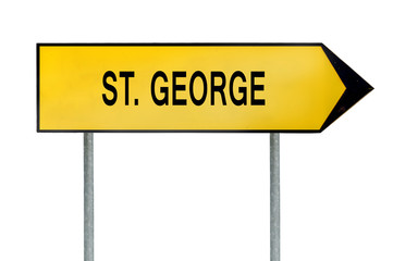 Yellow street concept sign St. George isolated on white