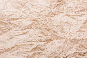 Old blank brown crumpled paper.