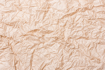 Old blank brown crumpled paper.