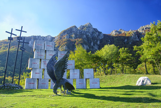 Monument to the Italian Liberation Corps on Monte Marrone, Molise, Italy