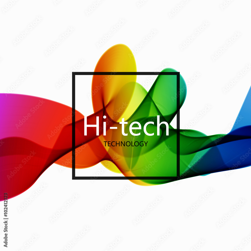 Wall mural vector modern colorful hi-tech abstract background.