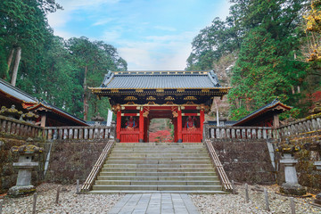 Niomon Gate at Taiyuinbyo Shrine in Nikko, Japan