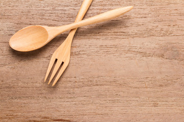 wooden spoon and fork