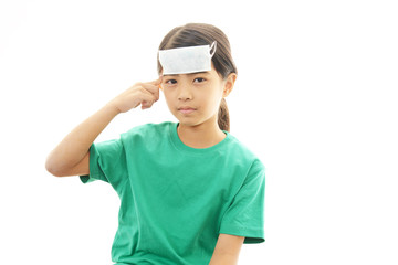 風邪にり患した女の子