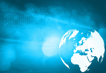 Europe map technology style artwork for your design