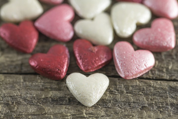Obraz na płótnie Canvas Valentine's Day - abstract view of colored hearts
