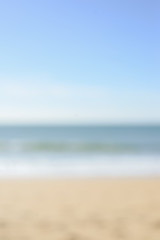 Fototapeta na wymiar Blurred and unfocused beautiful seascape.