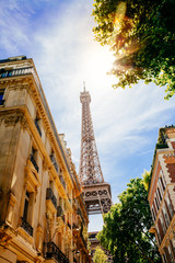 Street of Paris in summer