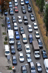 traffic jam on the road