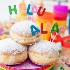 Frische Krapfen zum Karneval