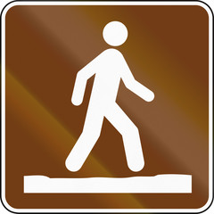 United States MUTCD guide road sign - Stay on trail