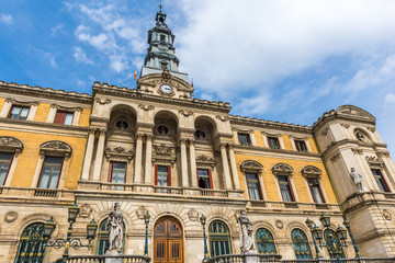 Fototapeta premium Facade of the City Hall of Bilbao (Spain) 