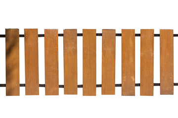 Wooden fence background isolated over white background