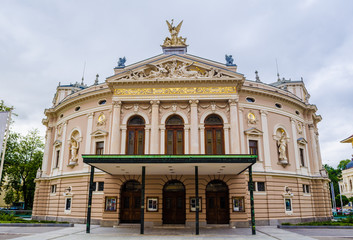 Opera and Ballet theatre in a summer day in Ljubljana, Slovenia