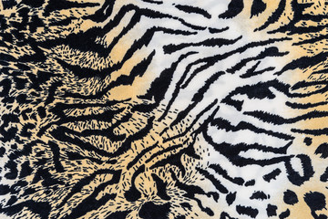 texture of print fabric striped leopard - 102418991