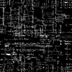 Seamless pattern with handwriting text. Calligraphy text, black background.