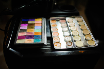 make-up and cosmetics products at beauty salon