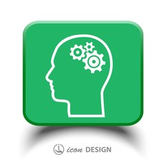 Pictograph of gear in head