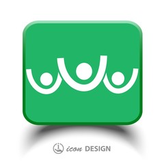 Pictograph of success team