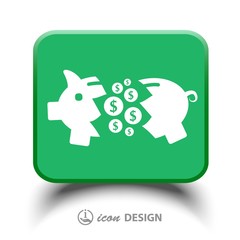 Pictograph of moneybox