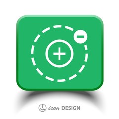 Obraz premium Pictograph of atom