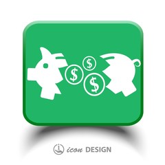 Pictograph of moneybox