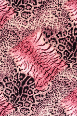 texture of print fabric striped leopard
