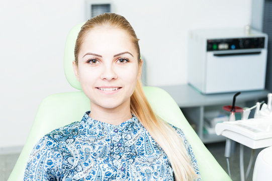 Young female patient waiting for dentist