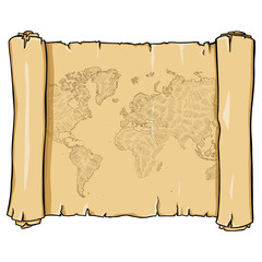 Vector Scroll with World Map