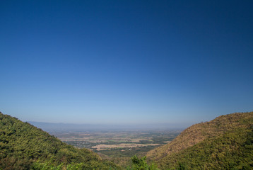 Mountain on a sky background