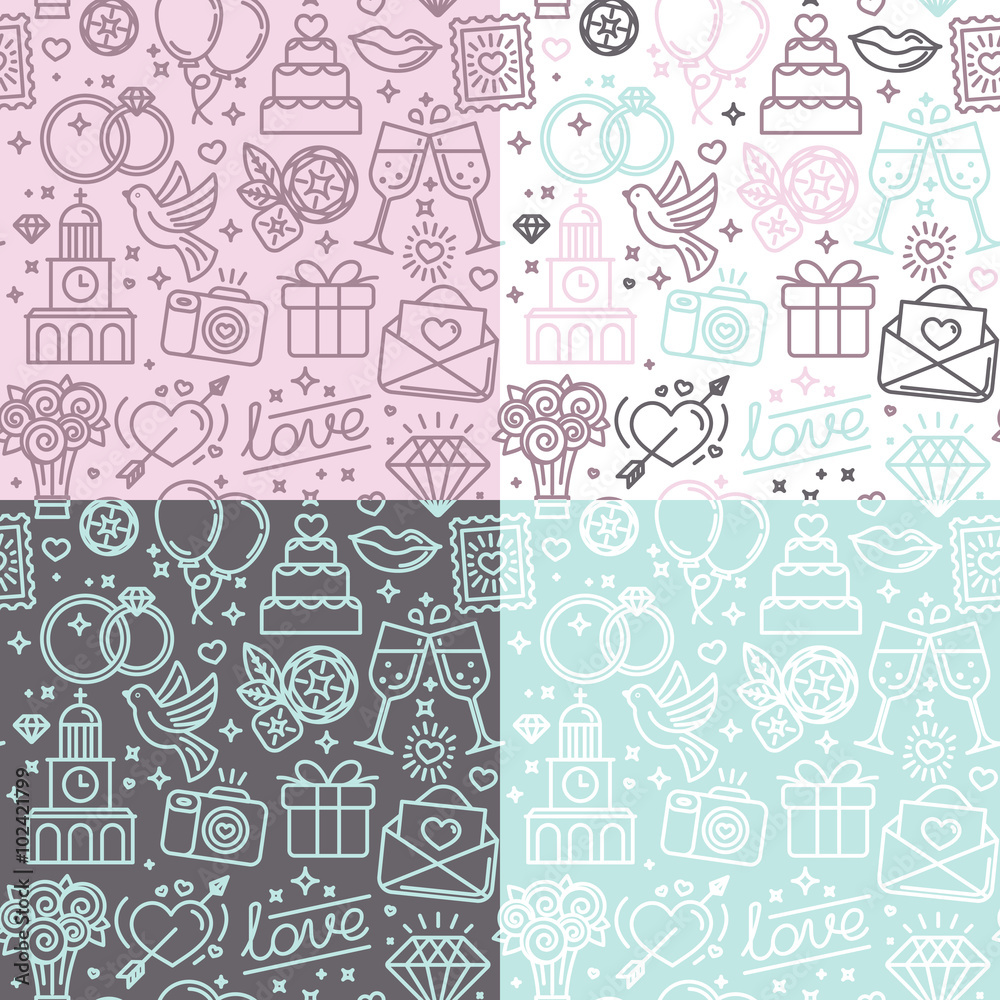 Poster vector seamless pattern and background for wedding invitations