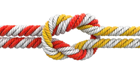 Tied knot. Image with clipping path
