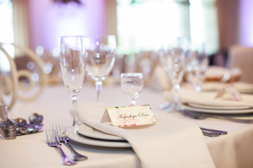 Elegant wine & champagne glasses at wedding reception closeup - Powered by Adobe