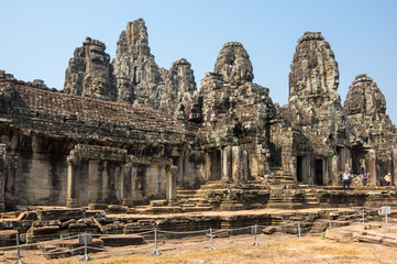 Fototapeta na wymiar Bayon temple at Angkor Wat complex