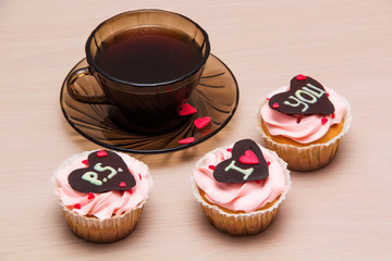 cupcakes and a cup of coffee