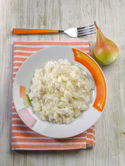 risotto with pears