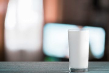 A glass of milk