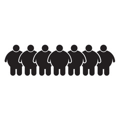 Fat People Icon Illustration design