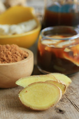soybean curd and fresh ginger