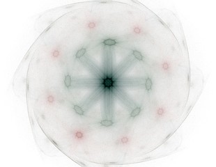 Colorful fractal rings, digital artwork