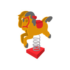 Fototapeta premium Rocking horse cartoon icon