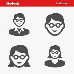 Students Icons. Professional, pixel perfect icons optimized for both large and small resolutions. EPS 8 format.