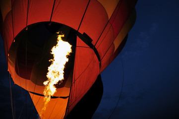 Naklejka premium Air balloon in the evening sky