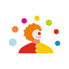 Juggler man flat icon
