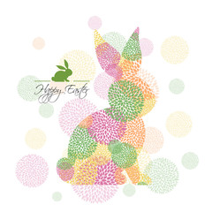 Vector Illustration of a Colorful Happy Easter Greeting Card Design