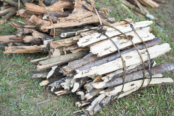 pile of dry firewood