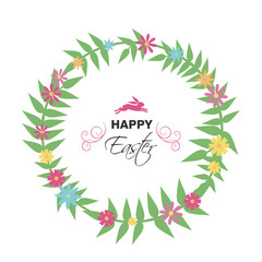 Vector Illustration of a Colorful Happy Easter Greeting Card Design